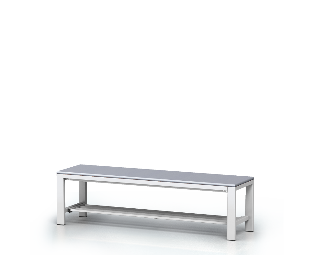 Benches with laminated desk -  with a reclining grate 420 x 1500 x 400